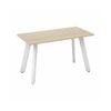 Olg Flare Table 4 Leg White Frame Nordic Maple Top L1500mm X W750mm