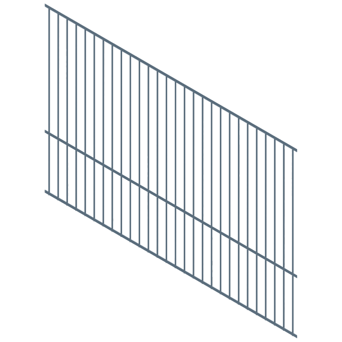 ProtectorAl 0350-1200W x 1200H Deep Ocean Flat Top Square Picket Pool Fence Panel Raked 16-30º