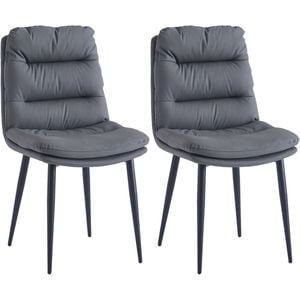 Brighton Dining Chairs Set of 2 - Grey