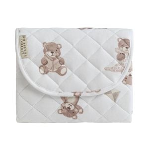Living Textiles Waterproof Travel Change Mat - Cuddly Bear