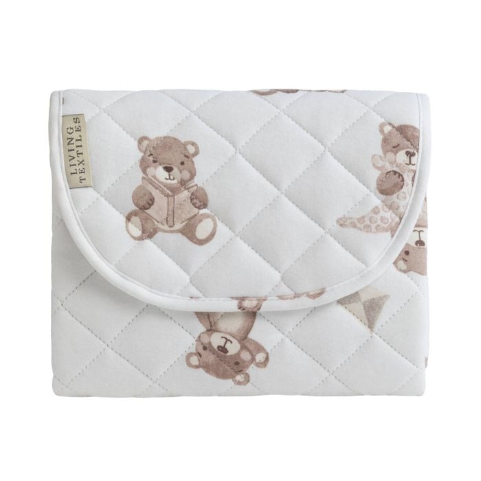 Living Textiles Waterproof Travel Change Mat - Cuddly Bear