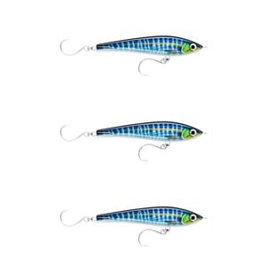 3x Rapala 17cm X Rap Magnum Stick Slow Sink Bait Fishing Lures - HD Wahoo UV
