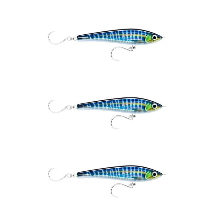 3x Rapala 17cm X Rap Magnum Stick Slow Sink Bait Fishing Lures - HD Wahoo UV