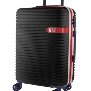 GAP Hard-Shell Suitcase 4 Wheel Hidden Pocket Cabin Luggage 56cm Black
