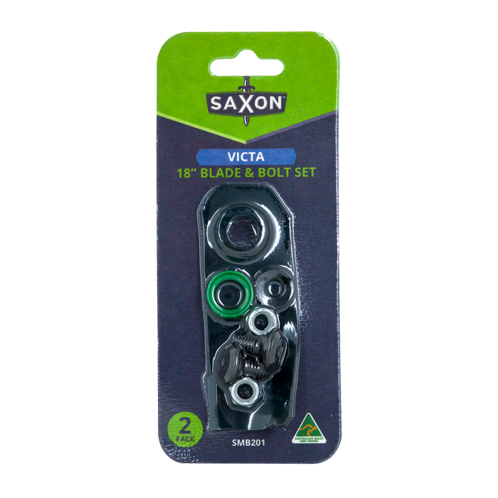 Saxon 18" Mower Blade and Bolt Set suits Victa Swing Mulch and Catch Mower Models