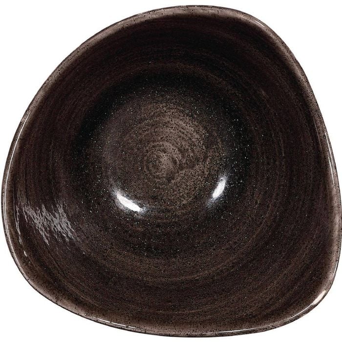 Churchill Triangular Bowls Stonecast Patina Iron Black 23.5cm 12 Pack