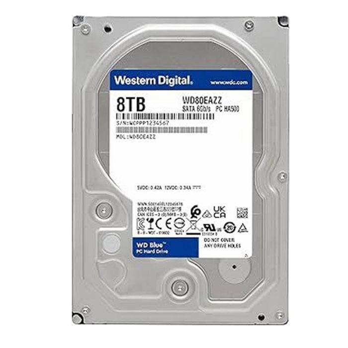 Western Digital Blue PC Desktop 8TB 3.5'  Hard Drive SATA 6Gb/s 5640RPM 256MB Cache CMR 2-Year Limited Warranty