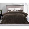 Cdsi Arna Fleece Comforter King W/ 2 Pillow Cases Chocolate 255x240cm