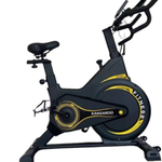 Kangaroo Fitness Magnetic Friction Spin Bike (Black Yellow) - 150kg Weight Limit