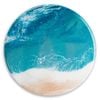 4pc Lynn & Liana Ceramic Resin Coasters Caribbean Blue