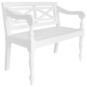 vidaXL Bench 98cm White Indoor Lounge Seating