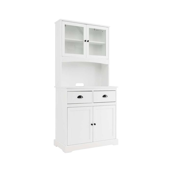 Costway Kitchen Cupboard Buffet Sideboard W/countertop White