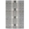 Handwoven Woollen Rug-Bushra 6324-Ivory/Charcoal-110x160cm