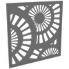 ProtectorAl 300 - 940 x 300 - 940mm Light Charcoal Sunburst Framed Composite Decorative Panel