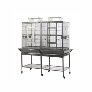 Yes4pets Xl 184 Cm Bird Cage Pet Parrot Aviary  Perch Castor Wheel Removable Divider
