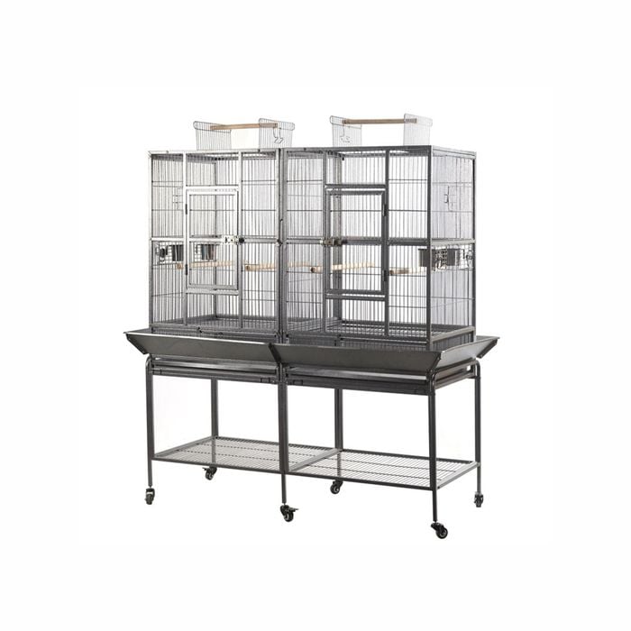 YES4PETS XL 184 cm Bird Cage Pet Parrot Aviary  Perch Castor Wheel Removable Divider