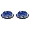 2x Paws & Claws Savoy 1.5L/29cm Non-Slip Stainless Steel Pet Bowl - Blue