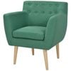 vidaXL Armchair Single Sofa French Couch Seat Furniture Padded Fabric Green