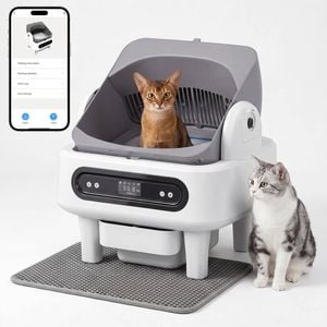 Advwin Self Cleaning Cat Litter Box With Litter Mat Open Top Automatic Litter Box