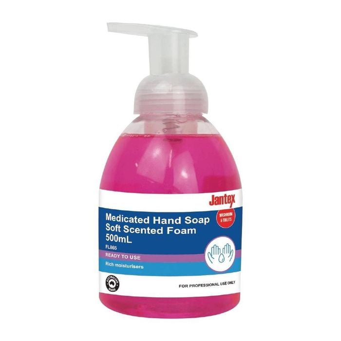 Jantex Medicated Hand Soap Soft Scent Foam 500ml Antibacterial Hand Wash Hygiene