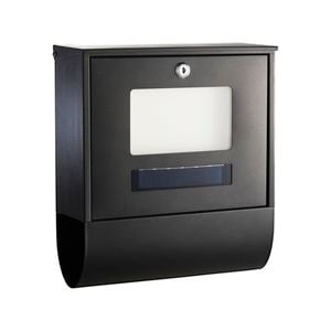 Sandleford Black Solar Wall Mount Letterbox
