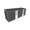 Build-a-Shed 1.5 x 5.2 x 2m Dual Single Hinged Side Door Skillion Shed - Grey