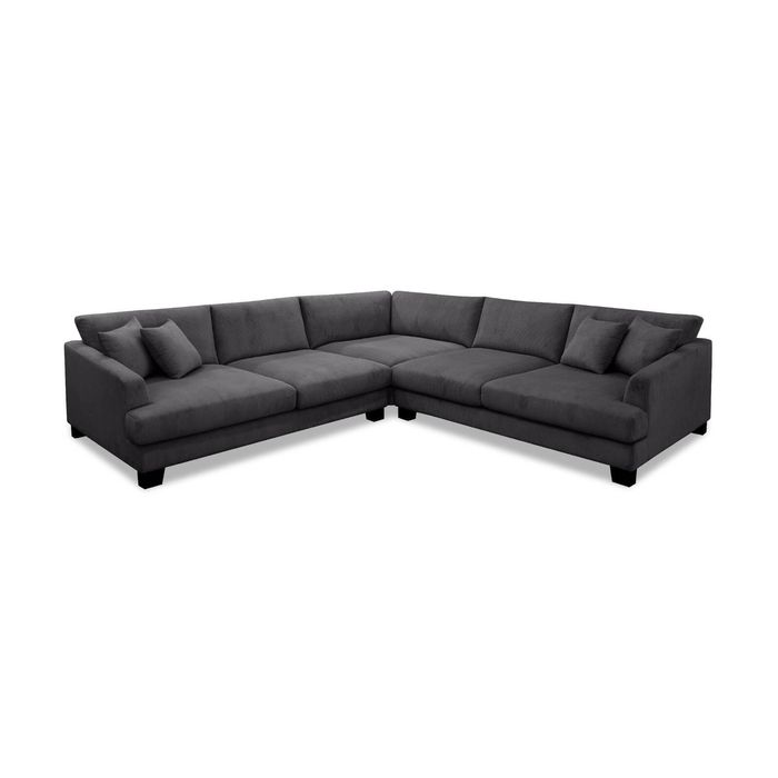 Orio 4 Xl Seater Corner Sofa Lounge Set Charcoal