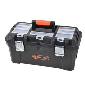 Tactix 507mm Black / Orange / Clear Tool Box
