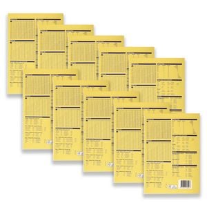 10pc Spirax 162 Project Book 18mm Dotted Thirds 64-page Notebook Stationery Ylw