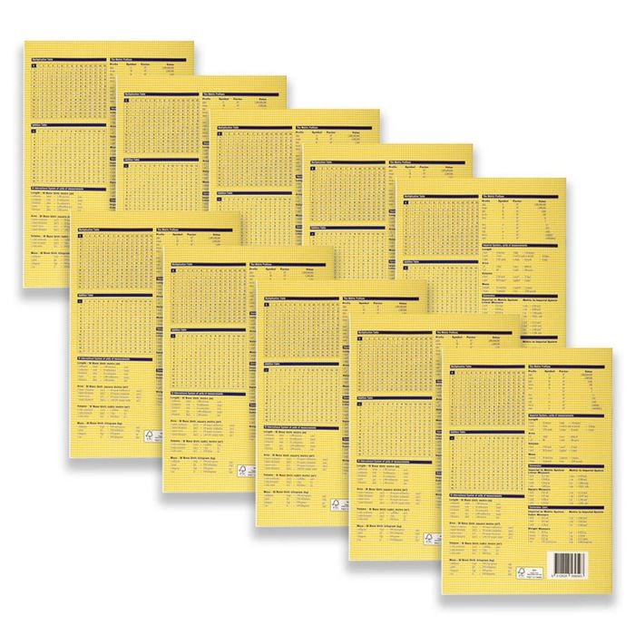 10pc Spirax 162 Project Book 18mm Dotted Thirds 64-page Notebook Stationery Ylw