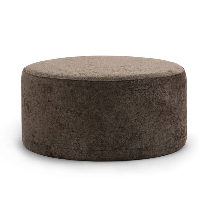 Halle Chocolate Designer Medium 70cm Round Ottoman Pouf