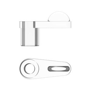 Rolltrak 9mm Clear Flyscreen Clip Offset - 8 Pack
