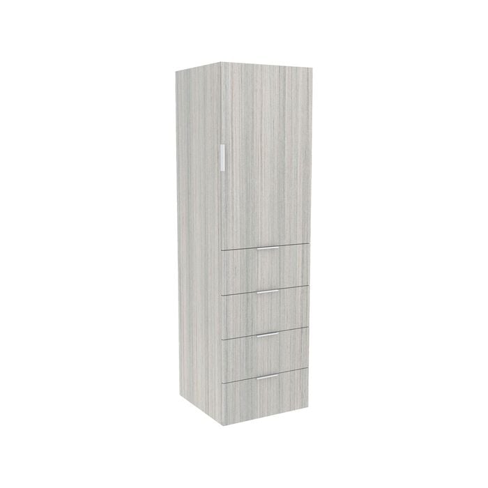 Lugna 2048 x 600 x 580mm Mist Hangrail 4 Drawer Right Hinged Door Storage Cabinet