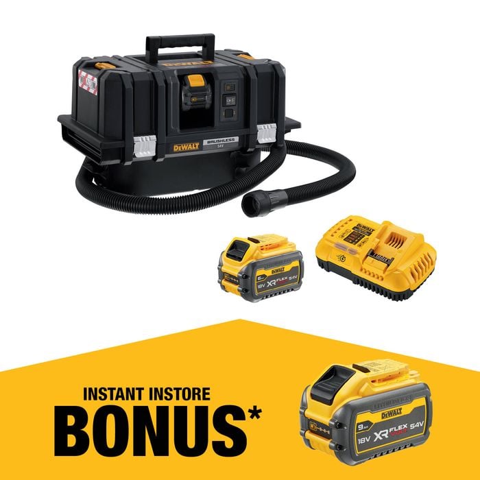 DeWALT 54V FlexVolt XR Cordless M-Class Dust Extractor Vacuum Kit DCV586MT2-XE