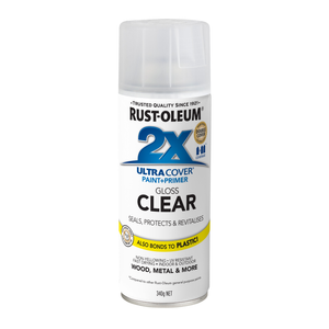 Rust-Oleum 340g 2X Ultra Cover Gloss Clear Spray Paint
