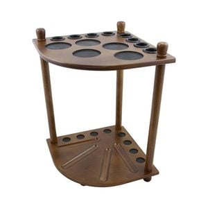 Forumla Sports 8 Billard Snooker Pool Cue Rack/Stand Ball Holder Oak Wood 50.5cm