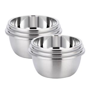 SOGA 2X 3Pcs Deep Polished Stainless Steel Bowls Set