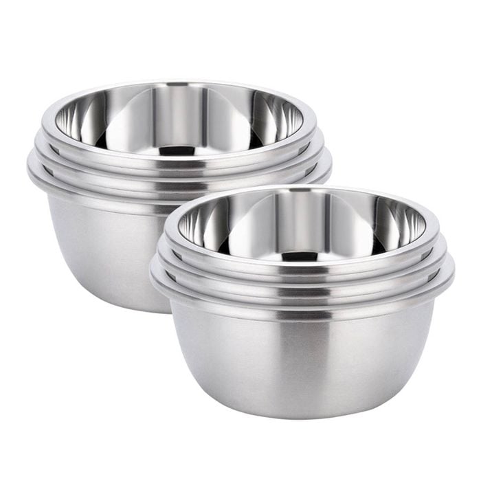 SOGA 2X 3Pcs Deep Polished Stainless Steel Bowls Set