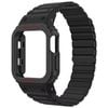 Magnetic Strap For Apple Watch Band With Bumper Case Silicone Rugged Sport Band 42mm Series 10 (Black)