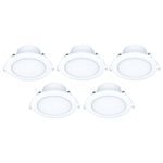 Arlec 9W 92mm Grid Connect Smart RGB+CCT LED Downlight - 5 Pack