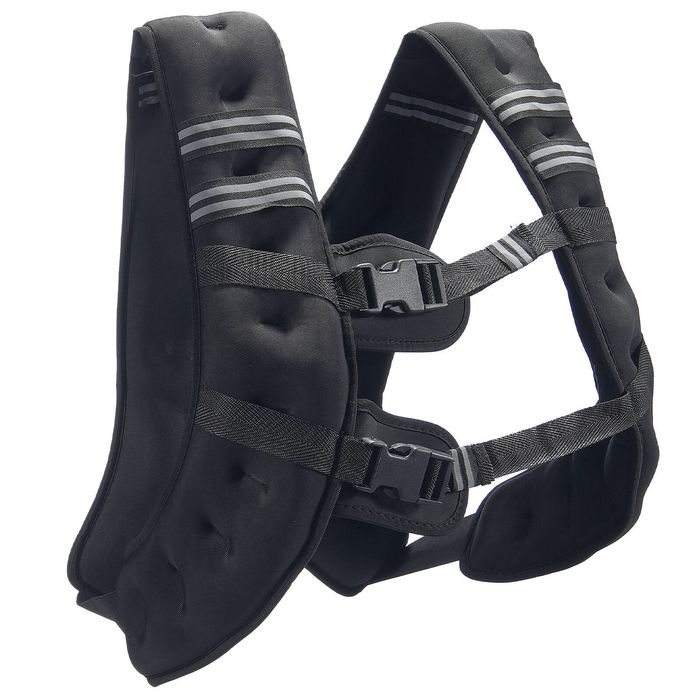 Vevor Weighted Vest Black 30 Lbs Weight With Reflective Stripe For Men Women Strength Training