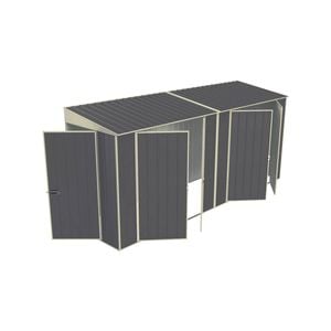 Build-a-Shed 1.2 x 4.5 x 2.0m Skillion Double Hinged Side Door Shed - Grey