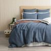 Cloud Linen Celeste Seersucker Cotton Waffle Quilt Cover Set Ink King