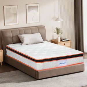 Dreamz Hybrid Mattress Eurotop 26CM Spring Mattresses- King Single