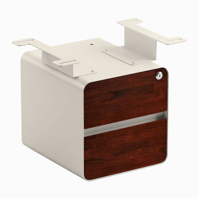 Desky Minimal Under Desk Cabinet Wheat Frame