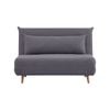 Audrey 2 Seater Sofa Futon Bed Love Seat Fabric Lounge Couch - Dark Grey
