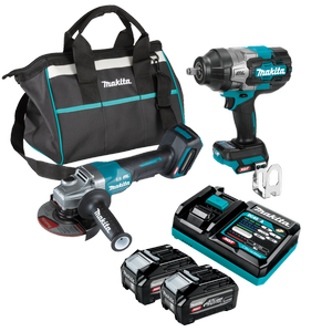 Makita XGT 40V Impact Wrench and Angle Grinder Combo Kit