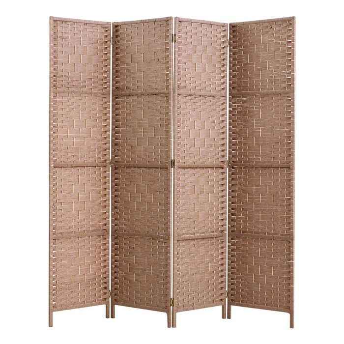 Artiss 4 Panel Room Divider Screen Woven Natural
