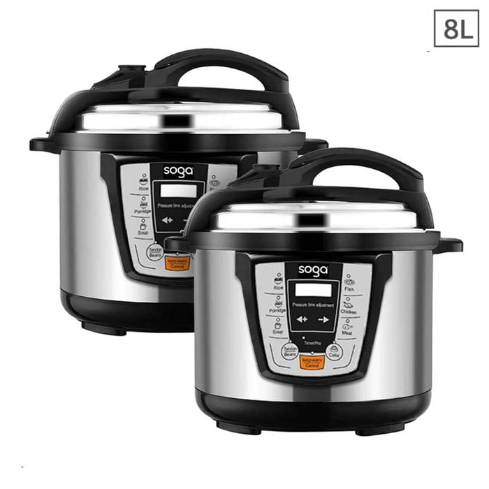 SOGA 2 Pack 8L 1600W 16-Function Electric Pressure Cookers
