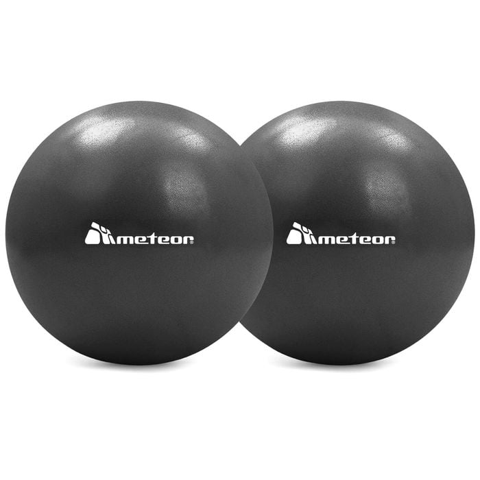 METEOR 25cm Mini Pilates Ball Dual-Pack in Black
